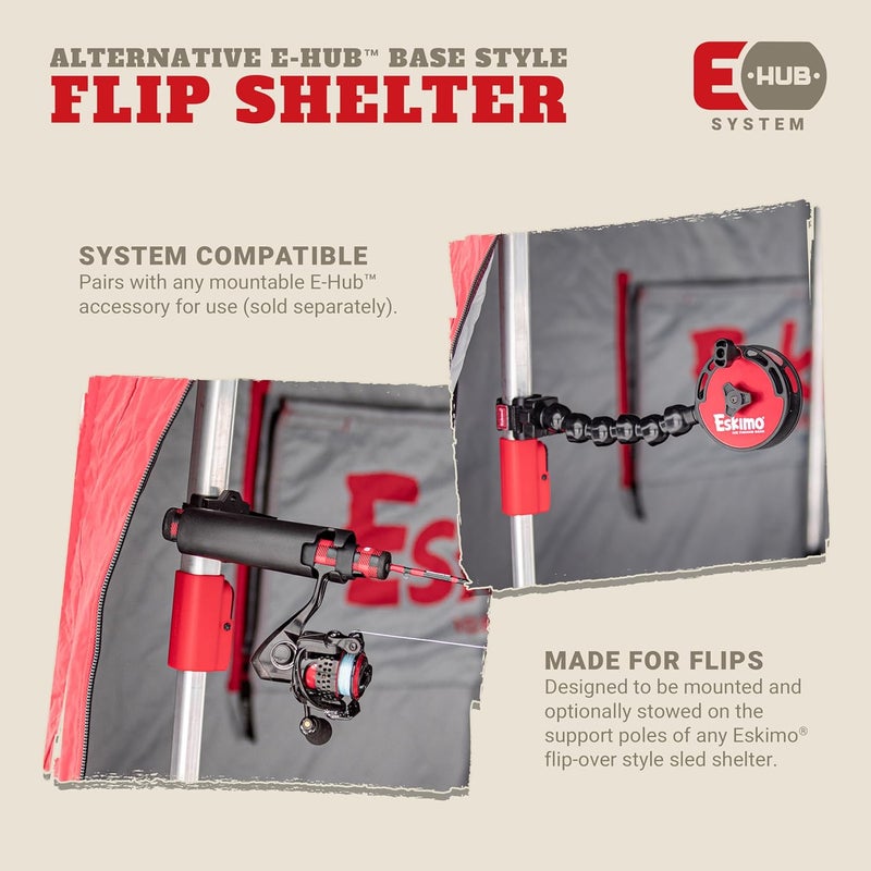 Eskimo ® E-Hub Flip Shelter Base (2-Pack), Shelters, Black, Locking Connection, E-Hub System, 44629 - Image 4